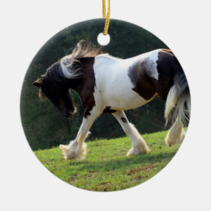 Gypsy Vanner Ceramic Tree Decoration
