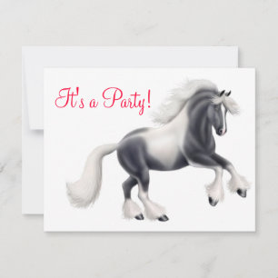 Gypsy Vanner Cob Horse Invitation