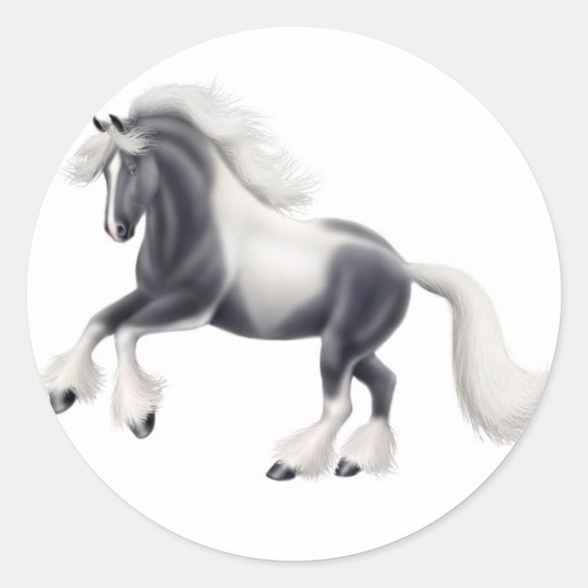 Gypsy Vanner Cob Horse Sticker (Front)