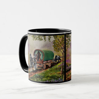 Gypsy Vanner horse Irish Caravan wagon  Mug