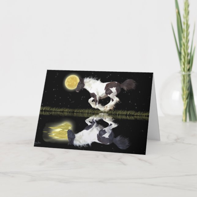 Gypsy Vanner Horse & Poem Greeting-card Card (Front)