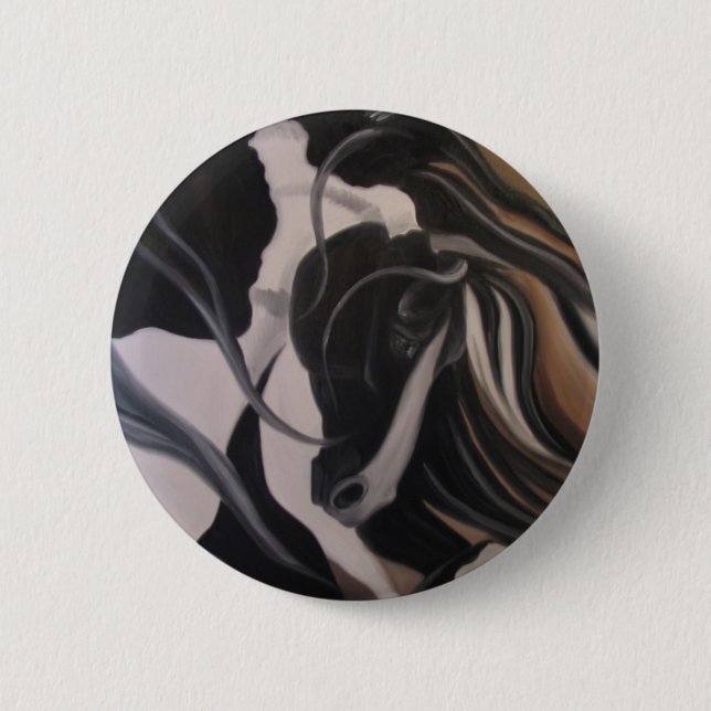 Gypsy Vanner I 6 Cm Round Badge (Front)