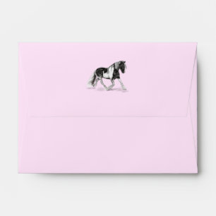 Gypsy Vanner Paint Horse Trotting Envelope