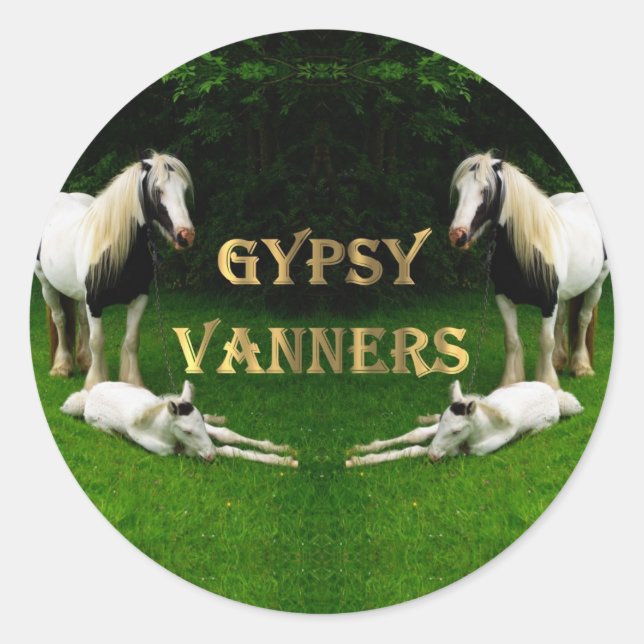 Gypsy Vanners Classic Round Sticker (Front)