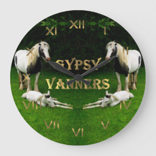 Gypsy Vanners Large Clock