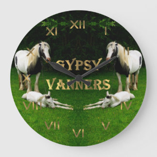 Gypsy Vanners Large Clock