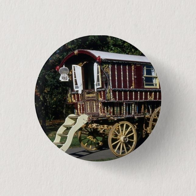 gypsy wagon 3 cm round badge (Front)