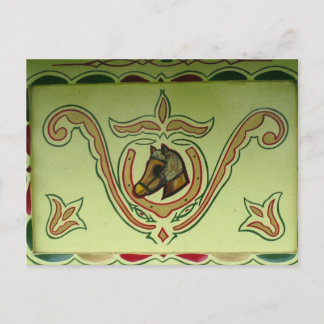 Gypsy wagon detail postcard