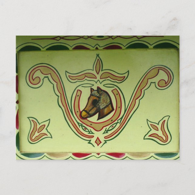 Gypsy wagon detail postcard (Front)