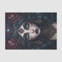 Gypsy Woman Dark Gothic Decoupage Paper