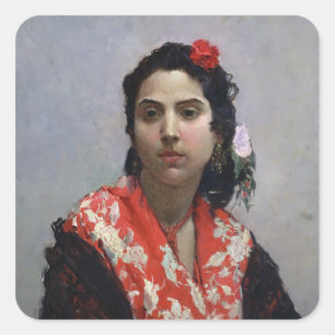 Gypsy Woman Square Sticker