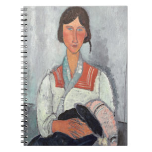 Gypsy Woman with Baby, 1919 (oil on canvas) Notebook
