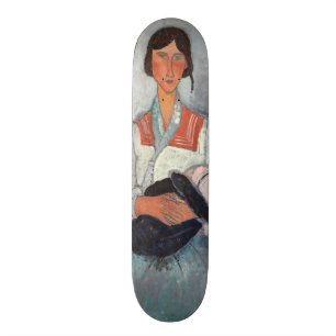 Gypsy Woman with Baby, 1919 (oil on canvas) Skateboard