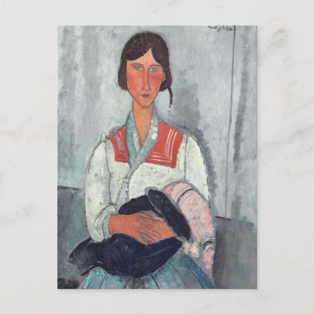 Gypsy Woman with Baby by Amedeo Modigliani Postcard (Front)