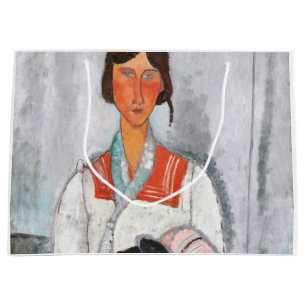 Gypsy Woman with Baby, Modigliani Large Gift Bag