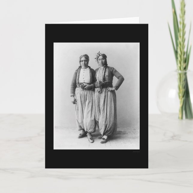 Gypsy Women in Palestine 1893 Card (Front)