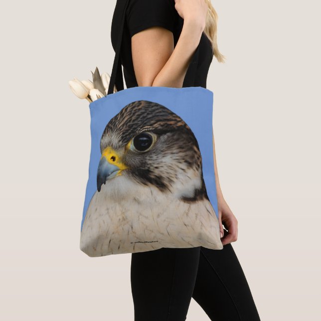Gyr-Saker Hybrid Falcon Tote Bag (Close Up)