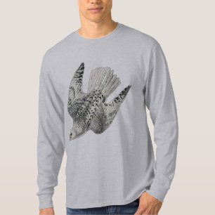 Gyrfalcon Falcon Diving Vintage Art T-Shirt