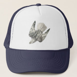 Gyrfalcon Falcon Diving Vintage Art Trucker Hat