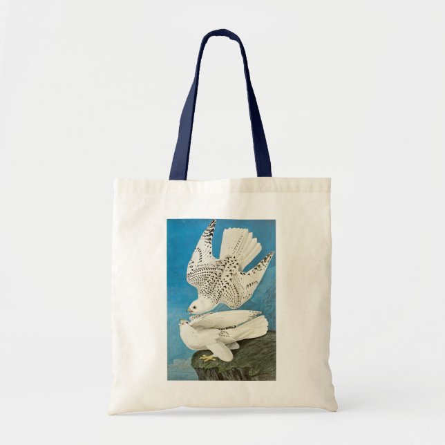 Gyrfalcons, aka Gerfalcons by John James Audubon Tote Bag (Front)