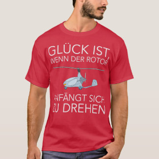 Gyrocopter Hubschrauber Flugschule Geschenk  T-Shirt