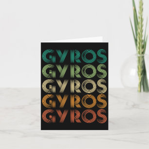 Gyros Greece Greek Foot Malaka Card