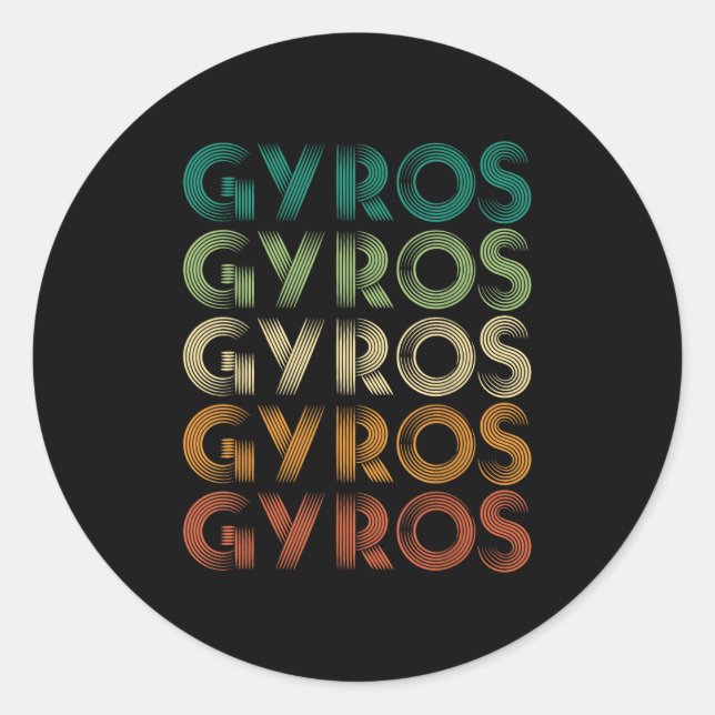 Gyros Greece Greek Foot Malaka  Classic Round Sticker (Front)