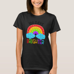 Gzbg Rainbow Pop It 100 Days Brighter Fidget Stud T-Shirt