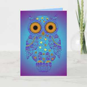 H00t Owl Blues Blank Card