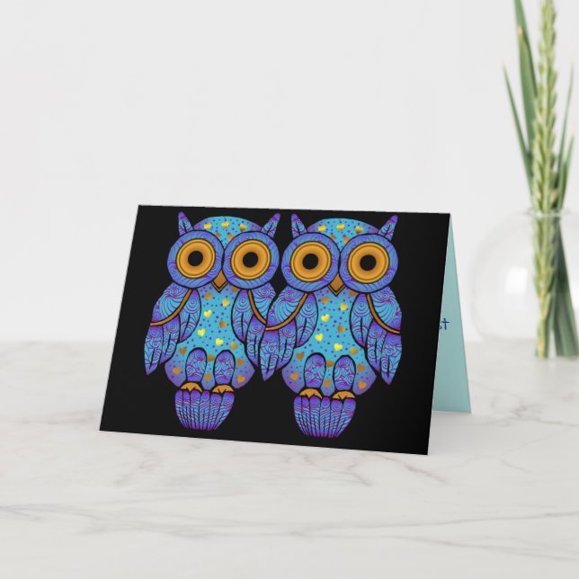H00t Owl Halloween Greeting Card (Front)