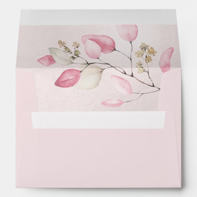 H2 Blush Gum Eucalyptus Return Address DIY Colour  Envelope (Back (Bottom))