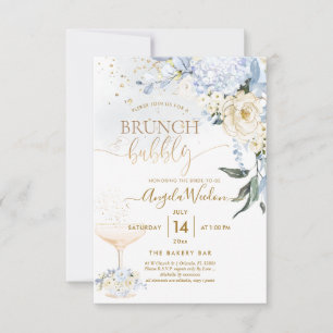 H2 Flowers Ice Blue Hyde Cream Roses Bridal Brunch Invitation