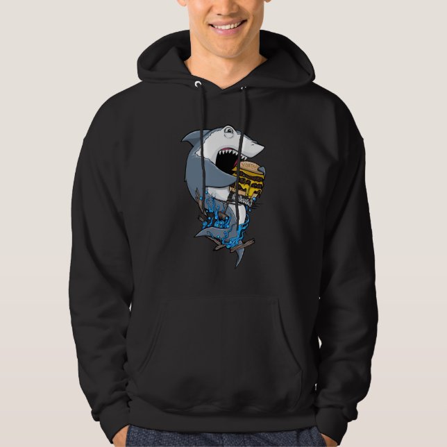 H2O Delirious Hungry Shark Men's Hoodie (Front)