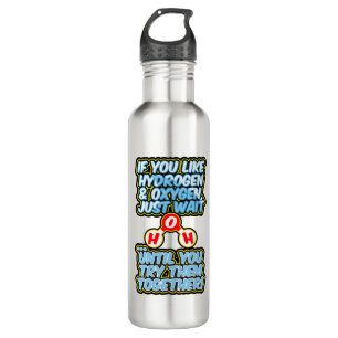 H2O frunny chemistry hydration water 710 Ml Water Bottle