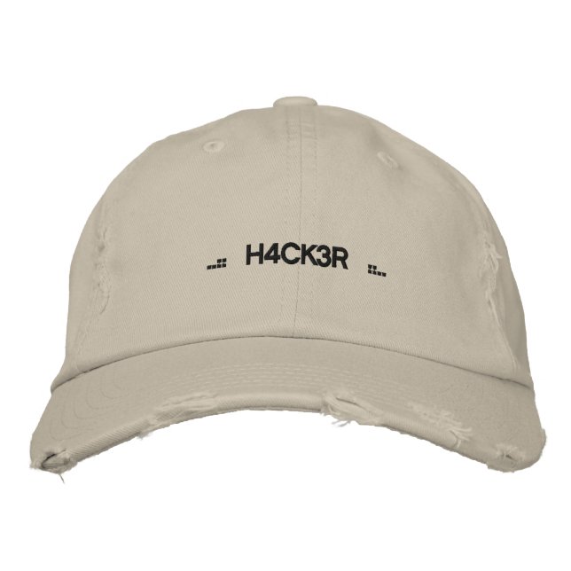 ...: H4CK3R: ... EMBROIDERED HAT (Front)