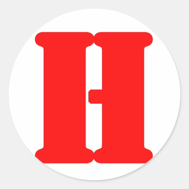 H_2 CLASSIC ROUND STICKER (Front)