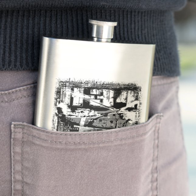 H-34 Choctaw Hip Flask (In Situ)