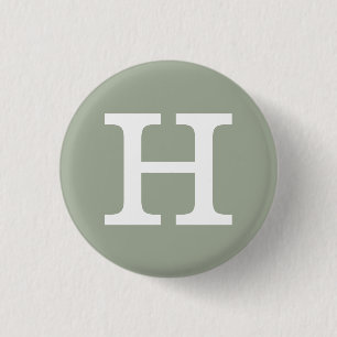 "H"' Alphabet Collectable (#8) 3 Cm Round Badge