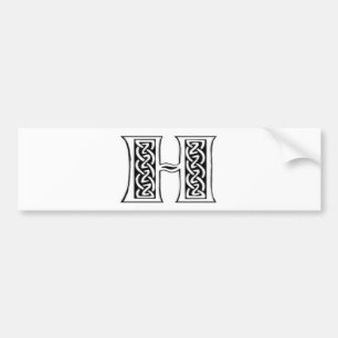 H BUMPER STICKER