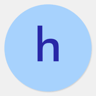 h classic round sticker