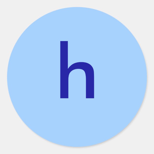 h classic round sticker (Front)