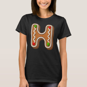 H Cutest Capital Christmas Cookie Alphabet Letter T-Shirt