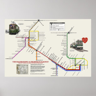 H&F Trolley "Metro" Style Map Poster