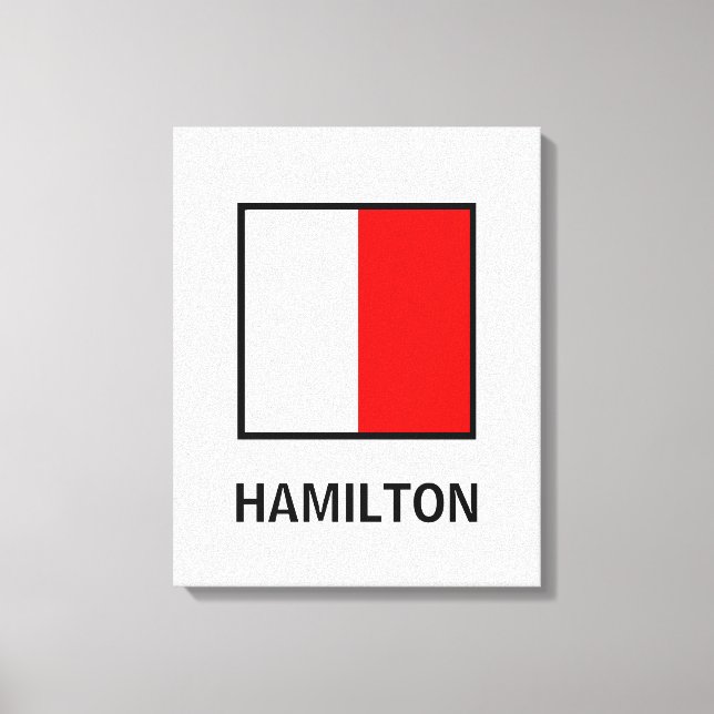 H Family Name Nautical Flag Canvas Print (Front)