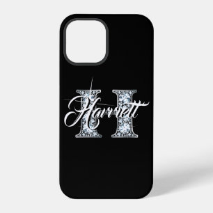 H Faux Diamond Bling Monogram iPhone 12 Pro Case