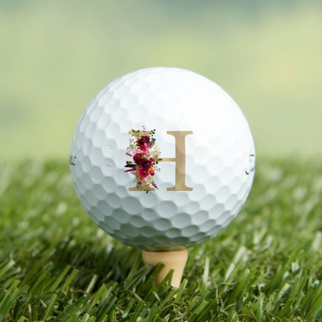 H Floral Golf Balls (Insitu Tee)