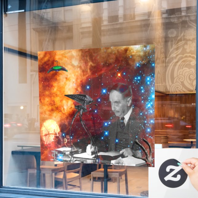 H.G.Wells Science Fiction  Window Cling (Cafe Window)