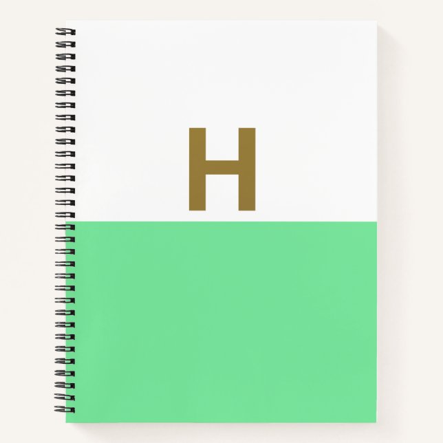 H Gold Initial Notebook (Front)