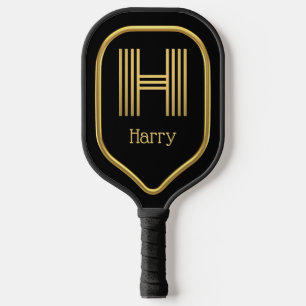 H Gold Initial Pickleball Paddle