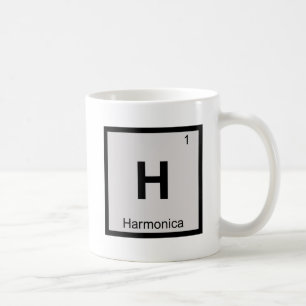 H - Harmonica Music Chemistry Periodic Table Coffee Mug